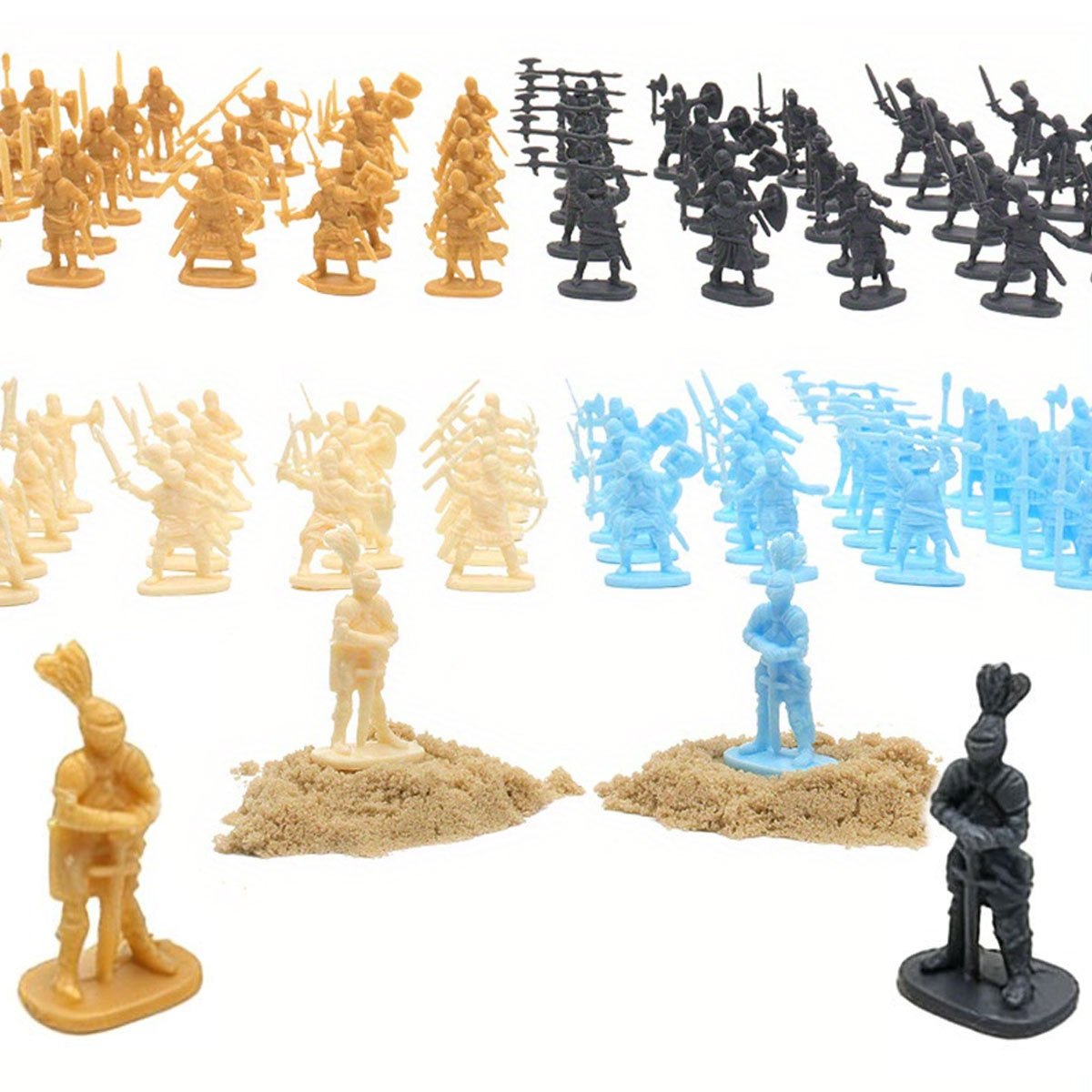 Model Kit Gunpla - 49pcs Mini Medieval Soldier Figurines Detailed