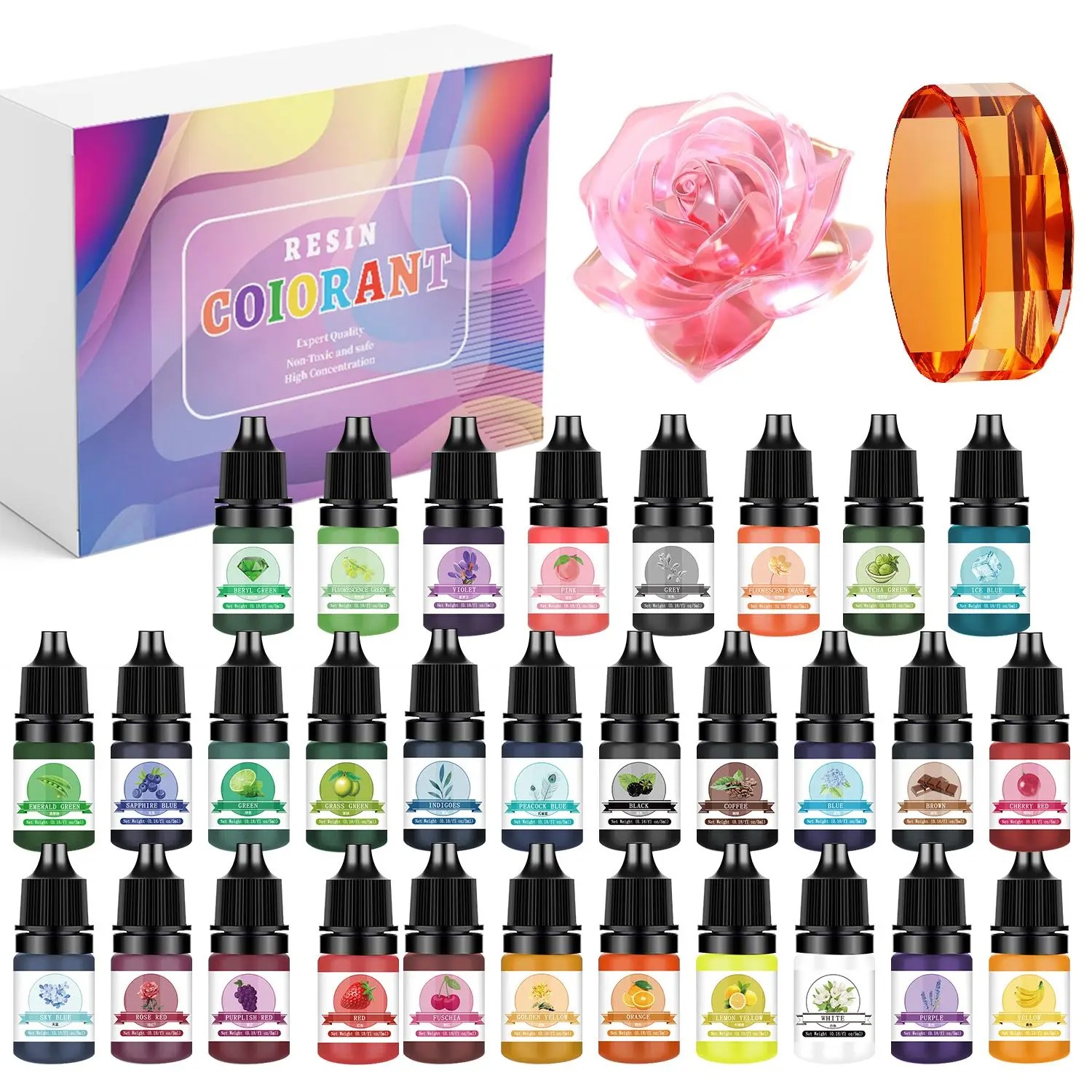 Model Kit Resin - 30Colors 5ml Epoxy Resin Pigment Kits