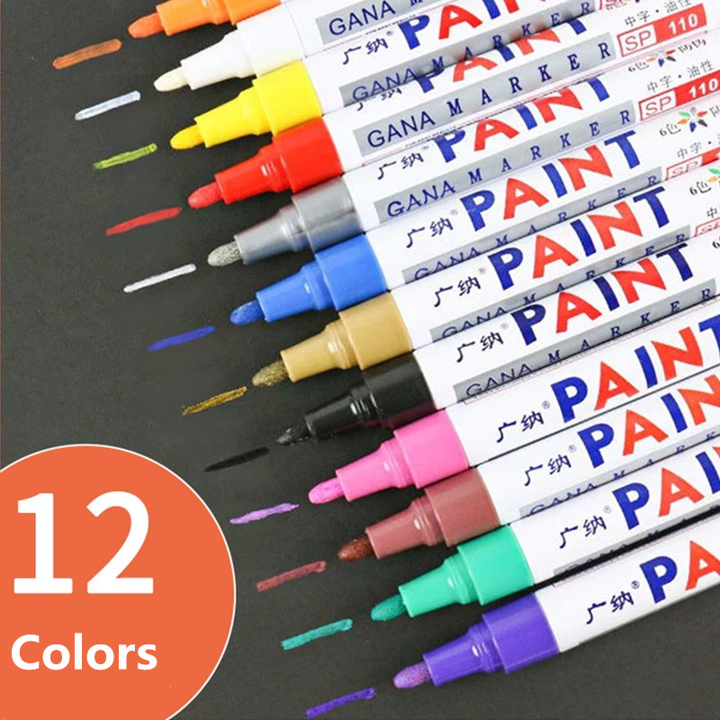 Model Kit Markers - 12 Colors Permanent Waterproof Marker Car
