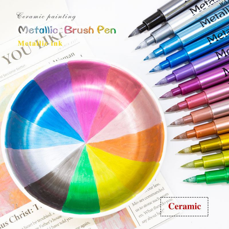 12 Colors Brush Metallic Paint - Model Kit Markers 评论和价格