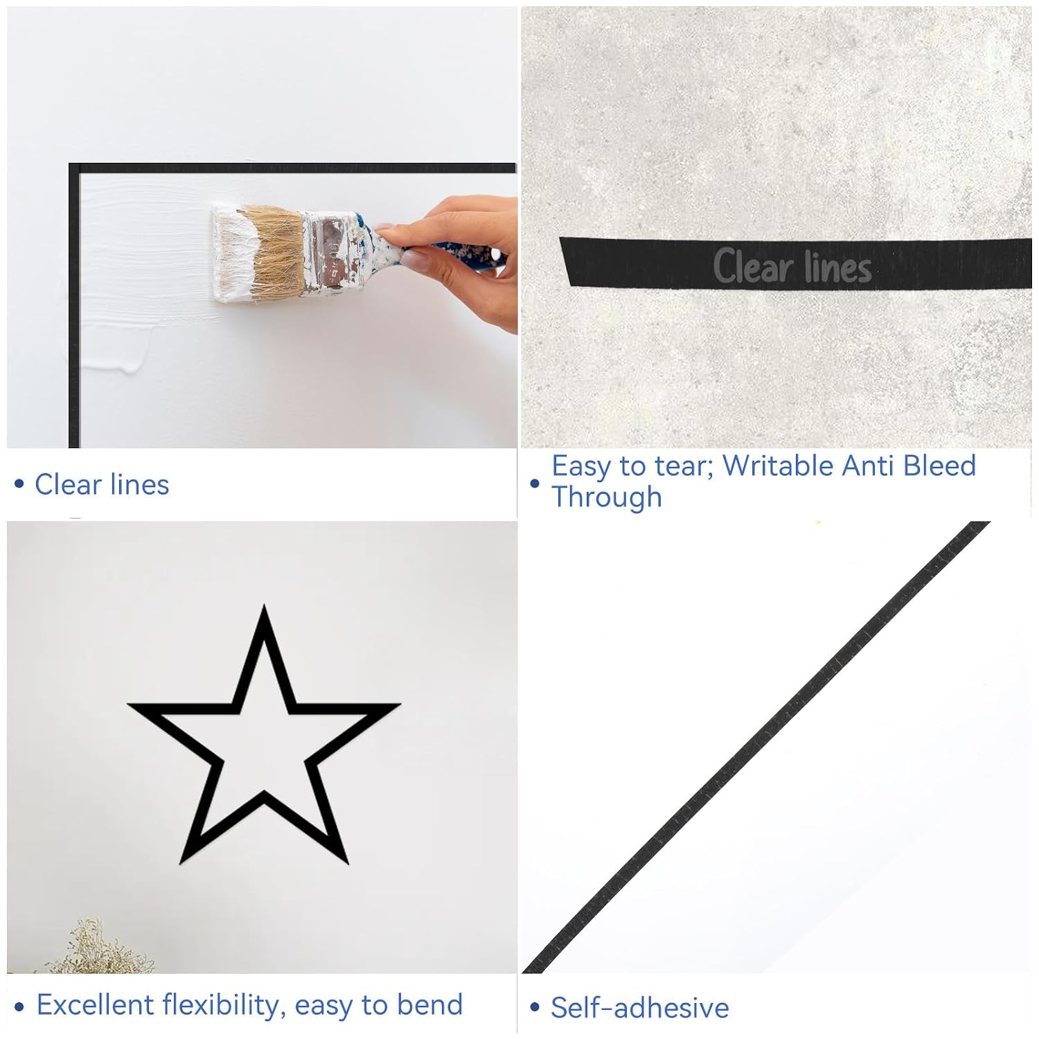 Black Thin Paper Masking Tape  - Masking Tape Thin 评论和价格