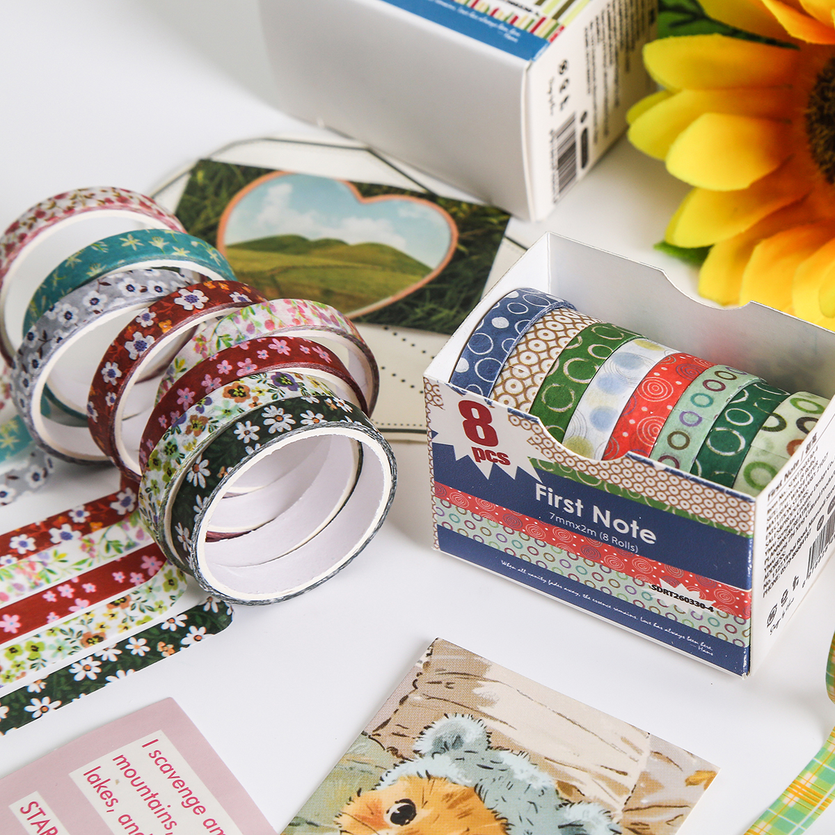 8 Rolls Colorful Washi Tape Se - Masking Tape Thin 评论和价格