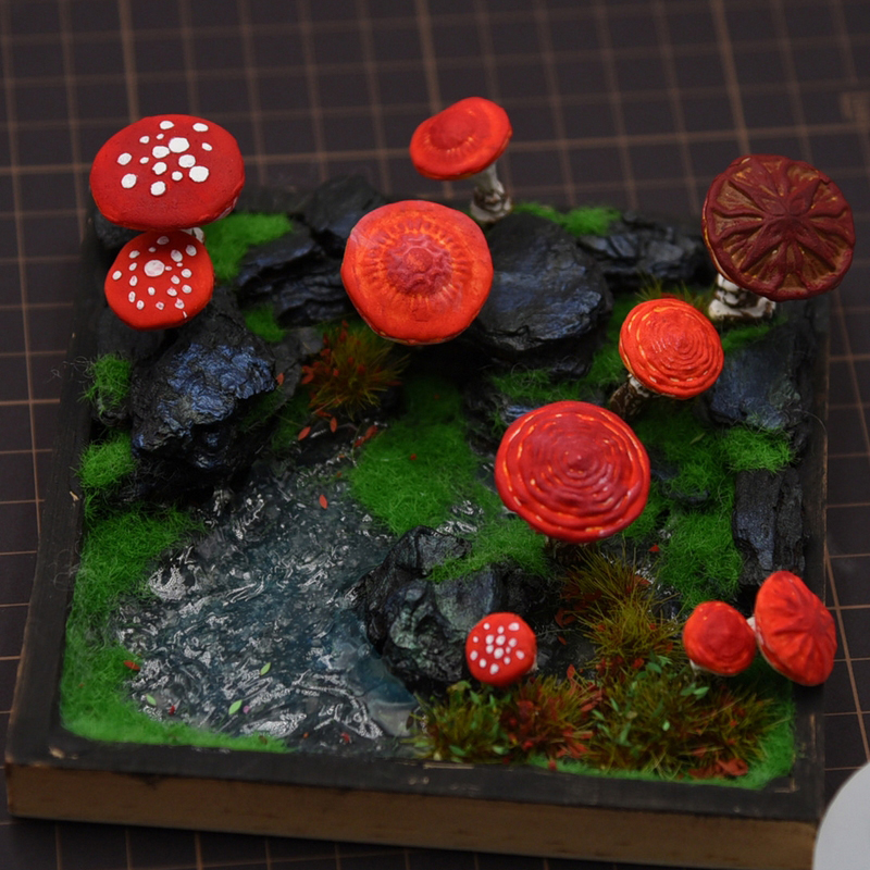2pcs/set Mini Mushroom Silicon - Model Kit Resin 评论和价格