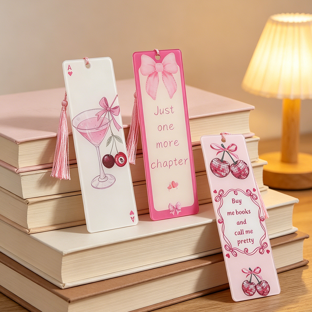 Cute Pink Acrylic Bookmarks Ta - Model Kit Markers 评论和价格