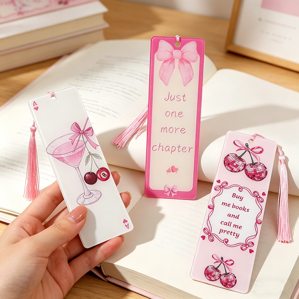 Cute Pink Acrylic Bookmarks Ta - Model Kit Markers 评论和价格