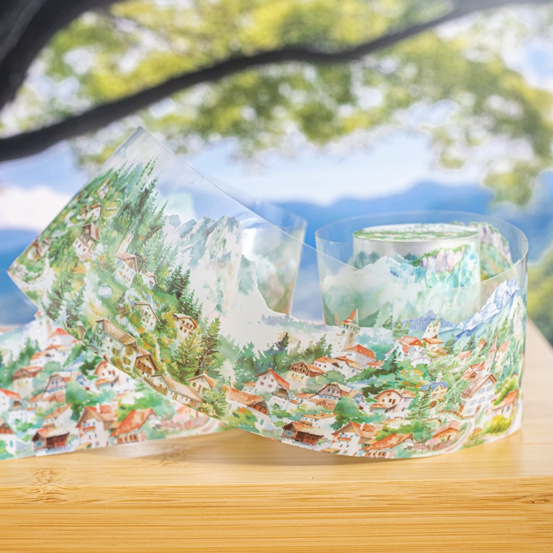 6 Rolls 6Cm×200Cm Village Them - Masking Tape Thin 评论和价格