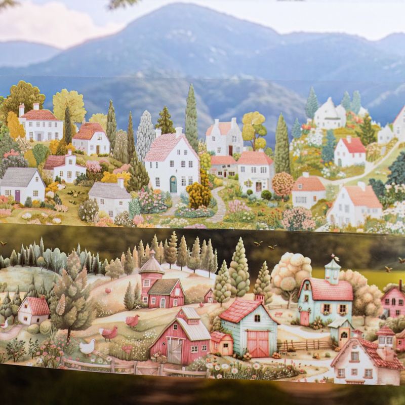6 Rolls 6Cm×200Cm Village Them - Masking Tape Thin 评论和价格